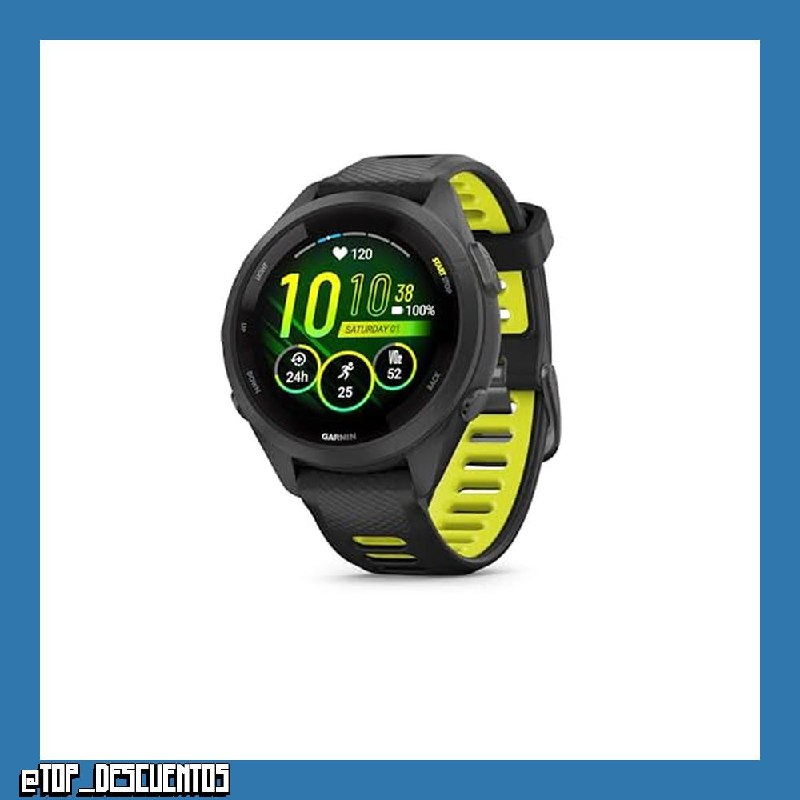 Garmin Forerunner 265S, Reloj Inteligente con GPS, Negro