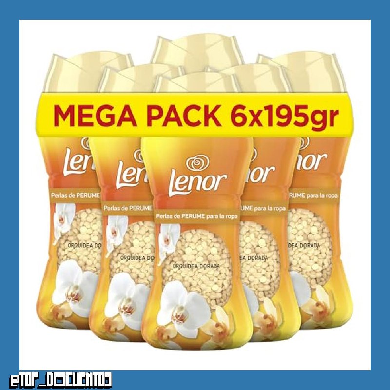 Lenor UNstoppables Perlas de Perfume para la Ropa, Orquidia Dorada, 96 Lavados (6 x 195g)