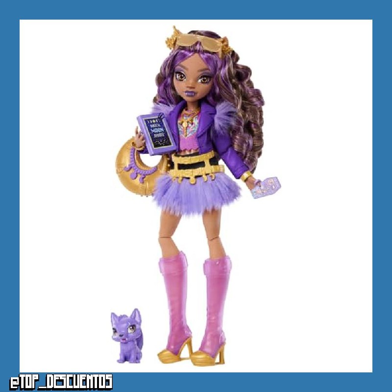 Monster High Clawdeen Wolf Muñeca con Cachorro Lobo