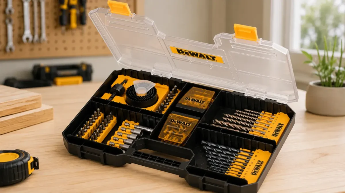 Juego de 100 puntas y brocas DEWALT con estuche compatible Tstak por sólo 48,01€ con envío gratis (-45%)