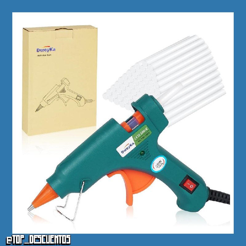 Pistola de Pegamento Caliente, Dweyka 20W Pistola de Pegamento con 75pcs Barras, Juego de Pistola de Silicona Para la Escuela Arte de Bricolaje Calentamiento Rápido para Pasatiempos