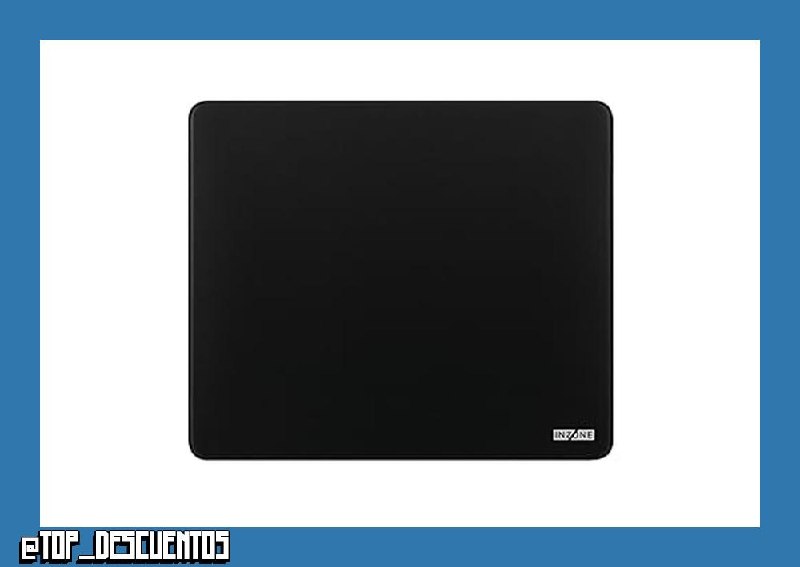 Alfombrilla para ratón Gaming Sony INZONE Mat-F: Grande 480 x 400 mm, Deslizamiento de precisión, Base Antideslizante SlimFlex, Espuma 6 mm, Bordes de Perfil bajo, Control FPS, para Juegos PC, Negro