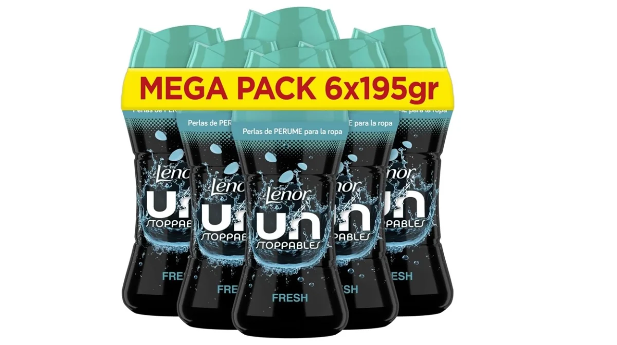 Pack x6 Perlas de perfume para la ropa Lenor UNStoppables Fresh de 195 g por sólo 27,99€ (-38%) ¡A 4,66€ cada bote!