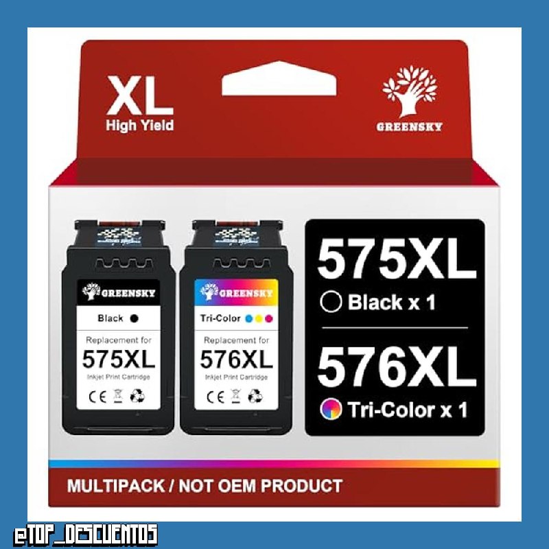 GREENSKY PG-575XL CL-576XL Cartuchos compatibles para Canon 575 576