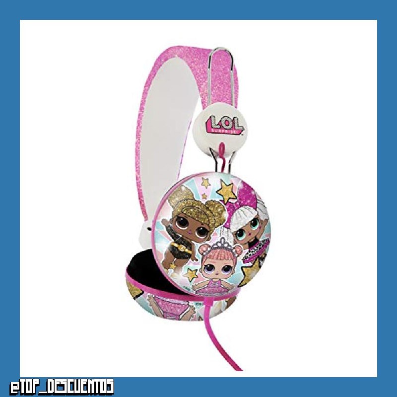 OTL Technologies - Auriculares con Cable Rosa L.O.L. Surprise Glitter Glam Multiplataforma (Android)
