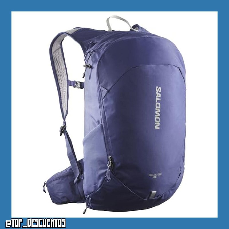 SALOMON TRAILBLAZER 20 Mochila senderismo versátil, tela calidad, almacenamiento 20L, bolsillos elásticos, arnés ultra cómodo