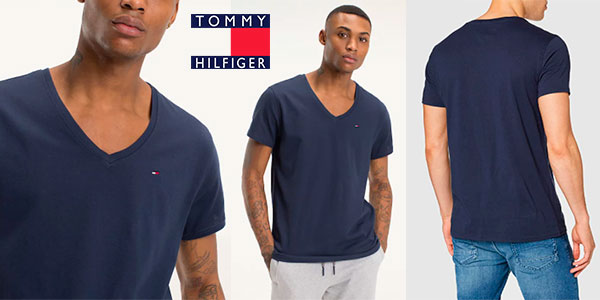 Camiseta Tommy Jeans con cuello de pico para hombre por sólo 16,48€ (-45%)