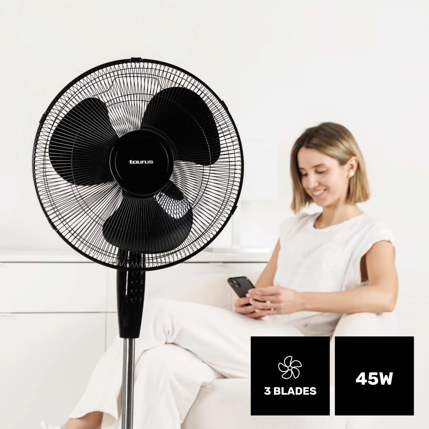 Taurus – Ventilador de pie Greco 16CR Elegance por 21,01€ en Amazon