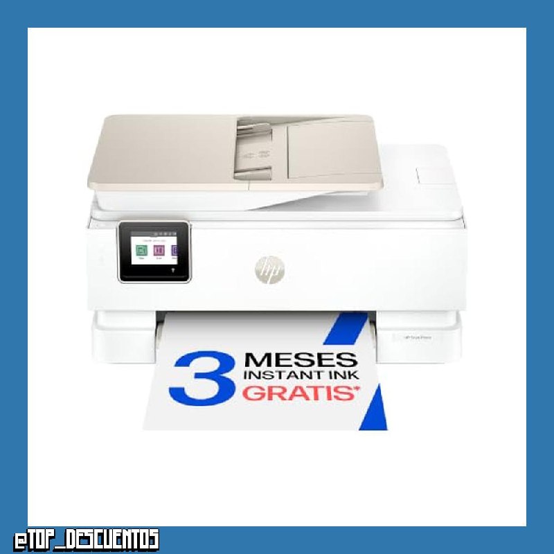 HP Envy Photo 7930, Impresora multifunción de inyección de Tinta A4 a Color, Wi-Fi Doble Banda, impresión automática a Doble Cara, ADF de 35 Hojas, Bandeja para Fotos, 3 Meses de Instant Ink