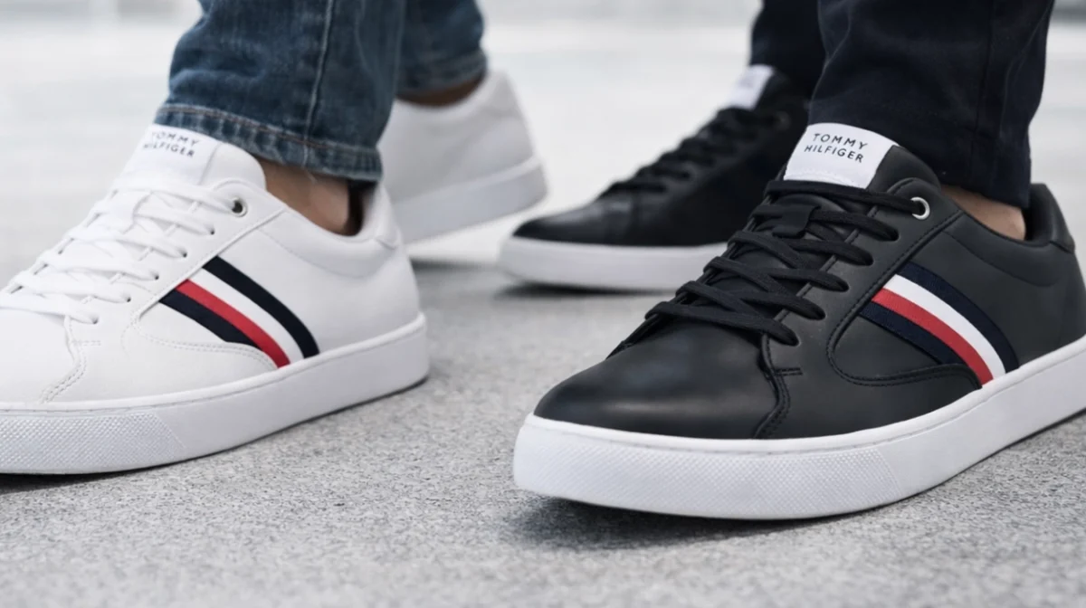 Zapatillas de piel Tommy Hilfiger Icon Court Stripes para hombre por sólo 49€ con envío gratis (51% de descuento)