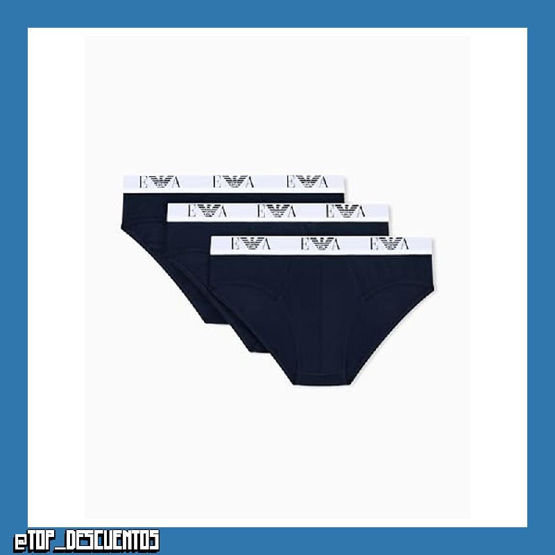 Emporio Armani Emporio Armani Men's 3-Pack Bold Monogram Brief Calzoncillos Boxer Hombre (Pack de 3)