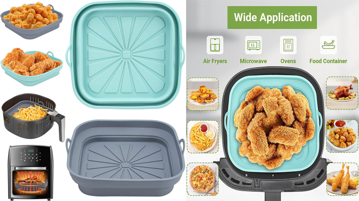 Pack de 2 bandejas de silicona para airfryer por sólo 6,43€ (-28%)
