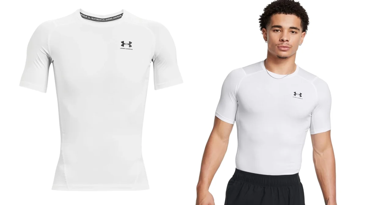 Camiseta de compresión blanca Under Armour Heat Gear para hombre por sólo 21,99€ (-37%)