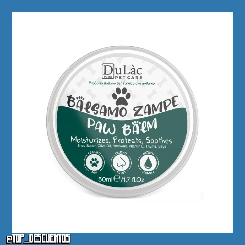 Dulac - Crema Almohadillas Perro, Bálsamo Hidratante, 50 ml