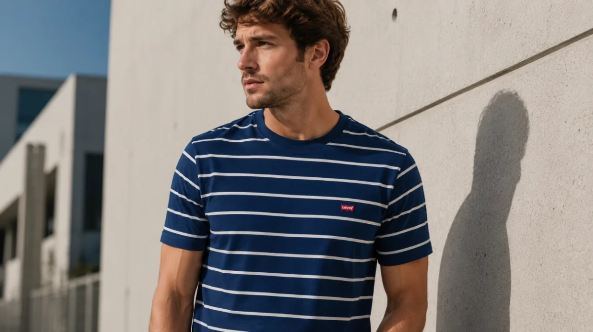 Camiseta Levis SS Original Housemark Taper Stripe para hombre por sólo 16,75€ (30% de descuento)