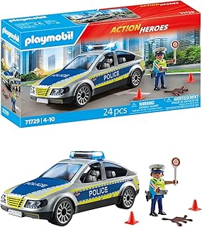 PLAYMOBIL | Action Heroes | Patrulla de Policía | Coche de Policía | Coche de Ju