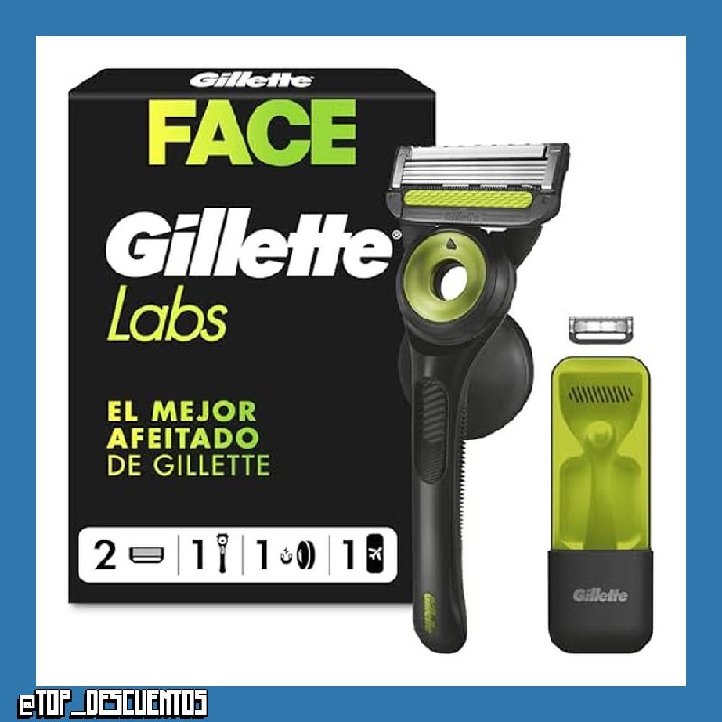GilletteLabs Maquinilla de Afeitar Neon Night Edition con 2 Recambios