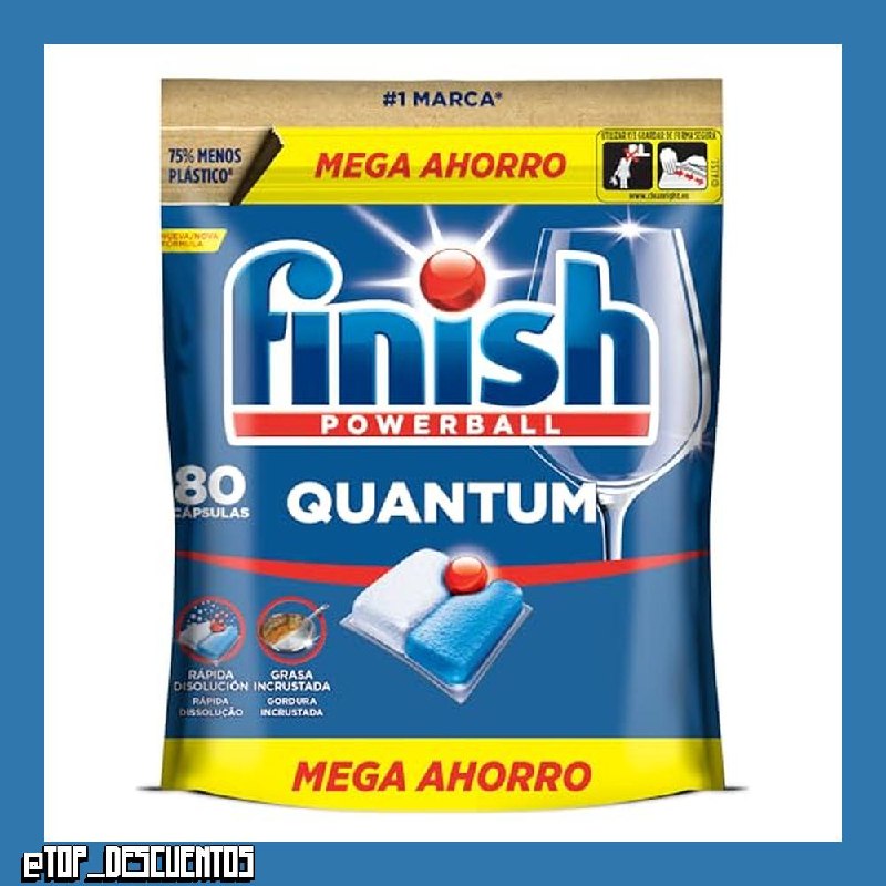 Finish Quantum All in 1 Pastillas para lavavajillas - 80 cápsulas