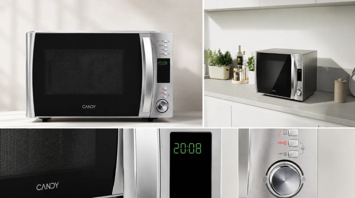 Horno microondas combinado Candy CMXC25DCS con grill, 25L, 40 programas automáticos y cook in app por sólo 108,80€ con envío gratis (-19%)