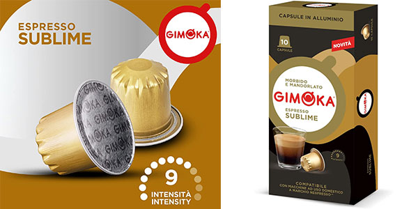 Pack de 100 cápsulas de café Gimoka Sublime compatible con Nespresso por sólo 19,54€ (-15%)