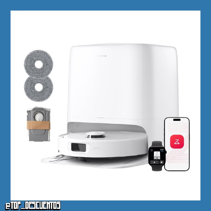 roborock Qrevo 2 Pro Set Robot Aspirador Succión Extrema de 25000 Pa,Blanco