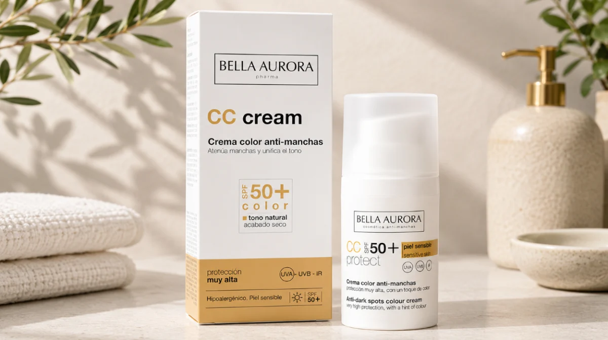 Piel protegida y sin manchas con la CC Cream Bella Aurora SPF 50+ antimanchas por sólo 13,40€ (-31%)