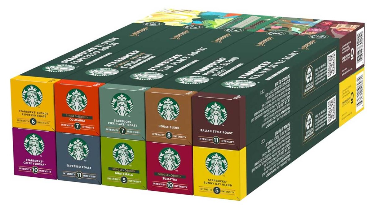 Pack de 100 cápsulas de café Starbucks Discover Variety para Nespresso por sólo 30,99€ con envío gratis (-24%)