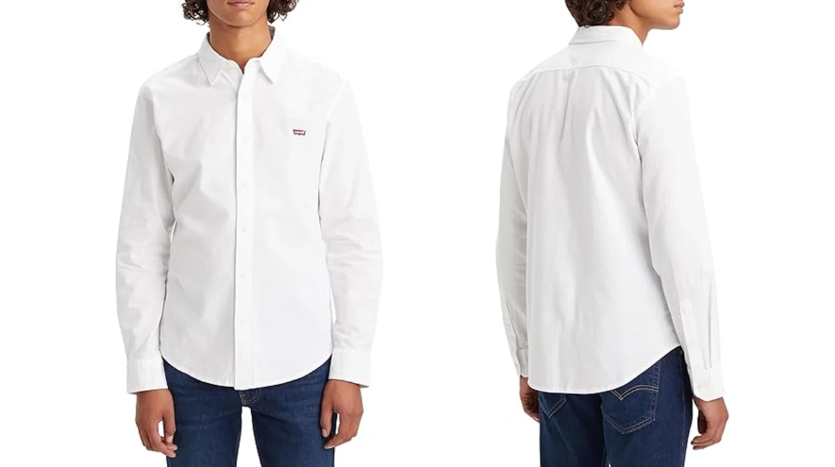 Camisa Levi's Battery Housemark Slim blanca para hombre por sólo 24,49€ (59% de descuento)