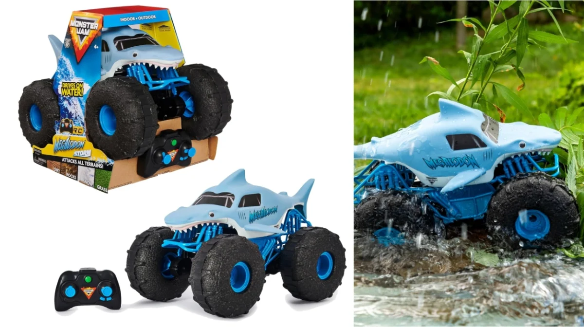 El monster truck que lo arrasa todo: teledirigido Monster Jam Megalodon Storm a escala 1:15 con buen alcance y potencia por sólo 42,99€ con envío gratis (-46%)