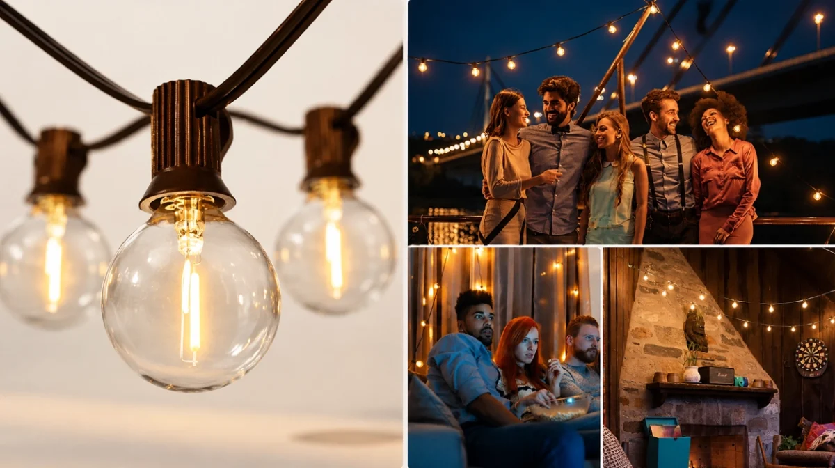 Crea ambientes mágicos con la guirnalda Svater G40: 30m de luces LED impermeables y conectables por sólo 36,09€ (48% de descuento)