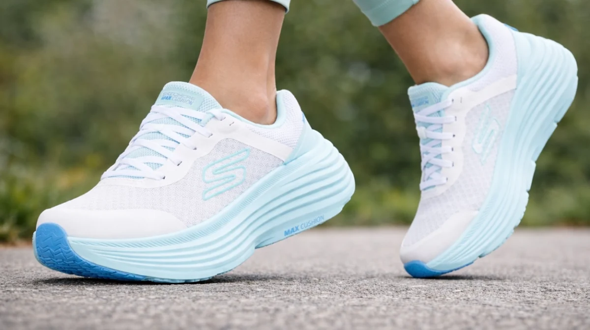 Pisada ultrasuave, estructura ligera y un diseño favorecedor: Las Skechers Max Cushioning para mujer con un 33% de descuento en Amazon