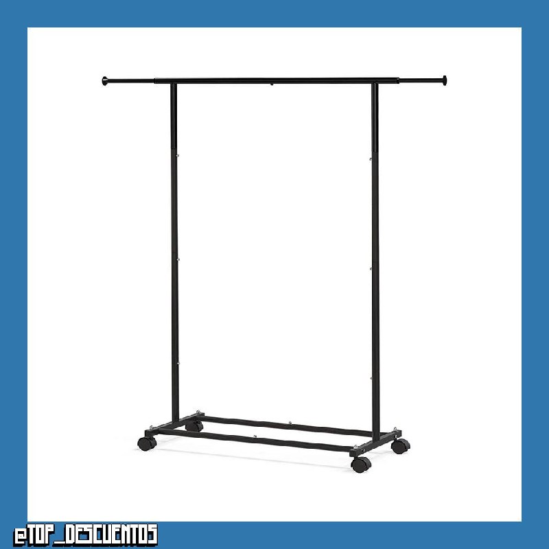 Perchero burro ropa extensible y ajustable con ruedas- barra para zapatero- Pequeño- Estrecho- Resistente- Metálico- Colgador de perchas- Dormitorio- Vestidor- 150x115x38,5cm - Fácil montaje