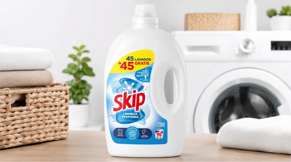 Detergente Skip Limpieza Profunda de 90 lavados por sólo 9,99€ (-23%)