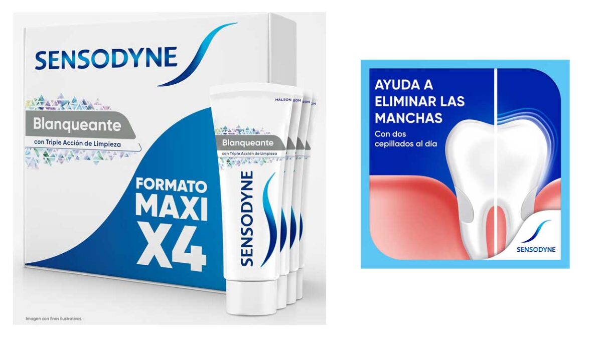 Pack x8 Pasta de dientes Sensodyne Blanqueante de 75 ml por sólo 19,35€ con -50% en 2ª unidad (-33%) ¡2,42€ cada una!