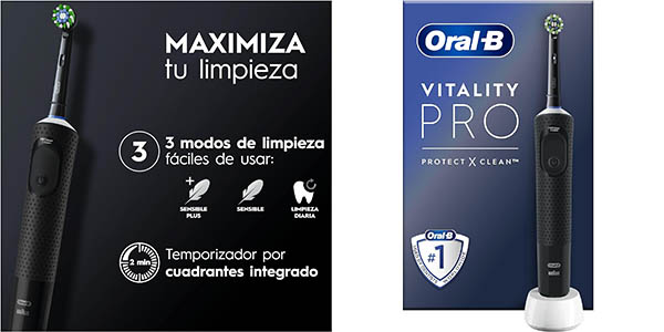 Cepillo de dientes eléctrico Oral-B Vitality Pro por sólo 21,80€ (38% de descuento)