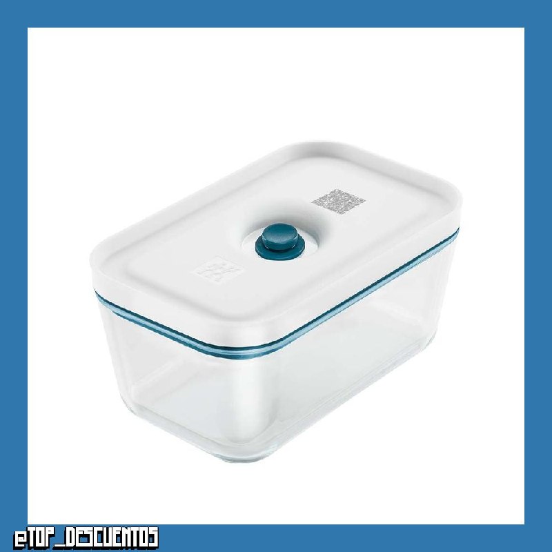 ZWILLING Fresh & Save Recipiente con Tapa de Vacío, Vidrio, Tamaño M, Azul