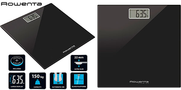Báscula corporal Rowenta Premiss BS1060 con pantalla LCD por sólo 10,99€ (-27%)