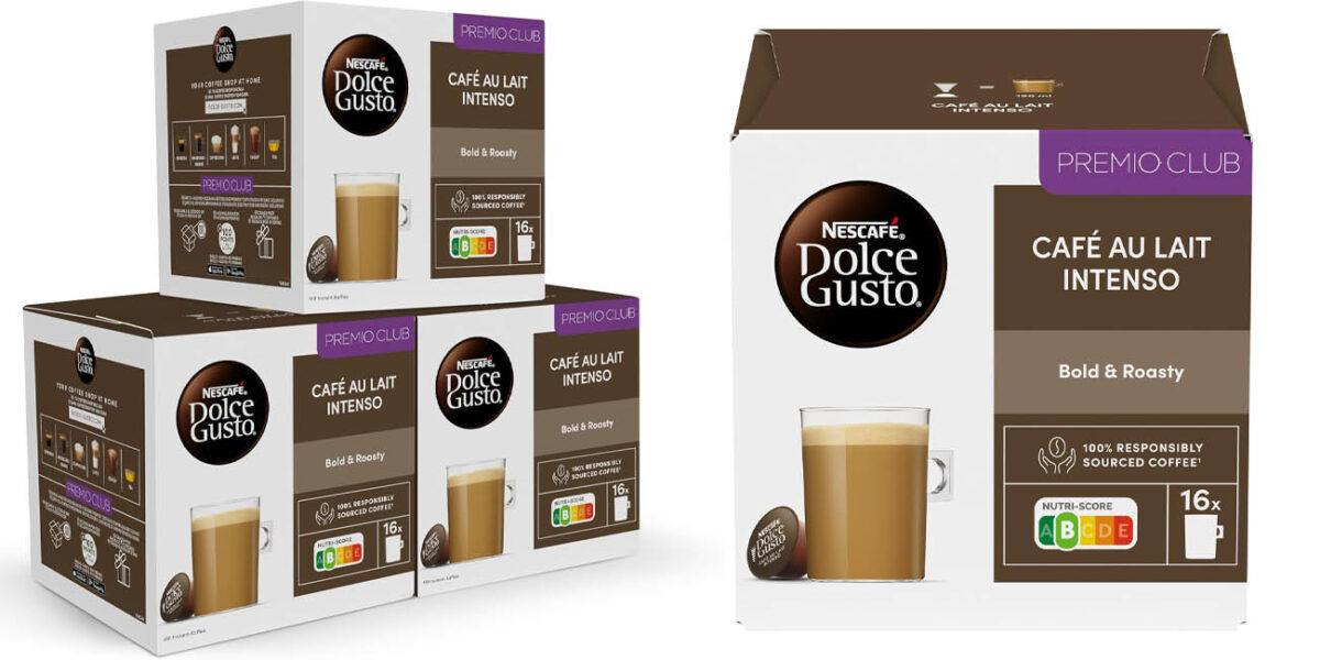 Pack x48 Cápsulas Dolce Gusto Café con Leche Intenso por sólo 11,04€ (-22%) ¡0,23€ cada una!