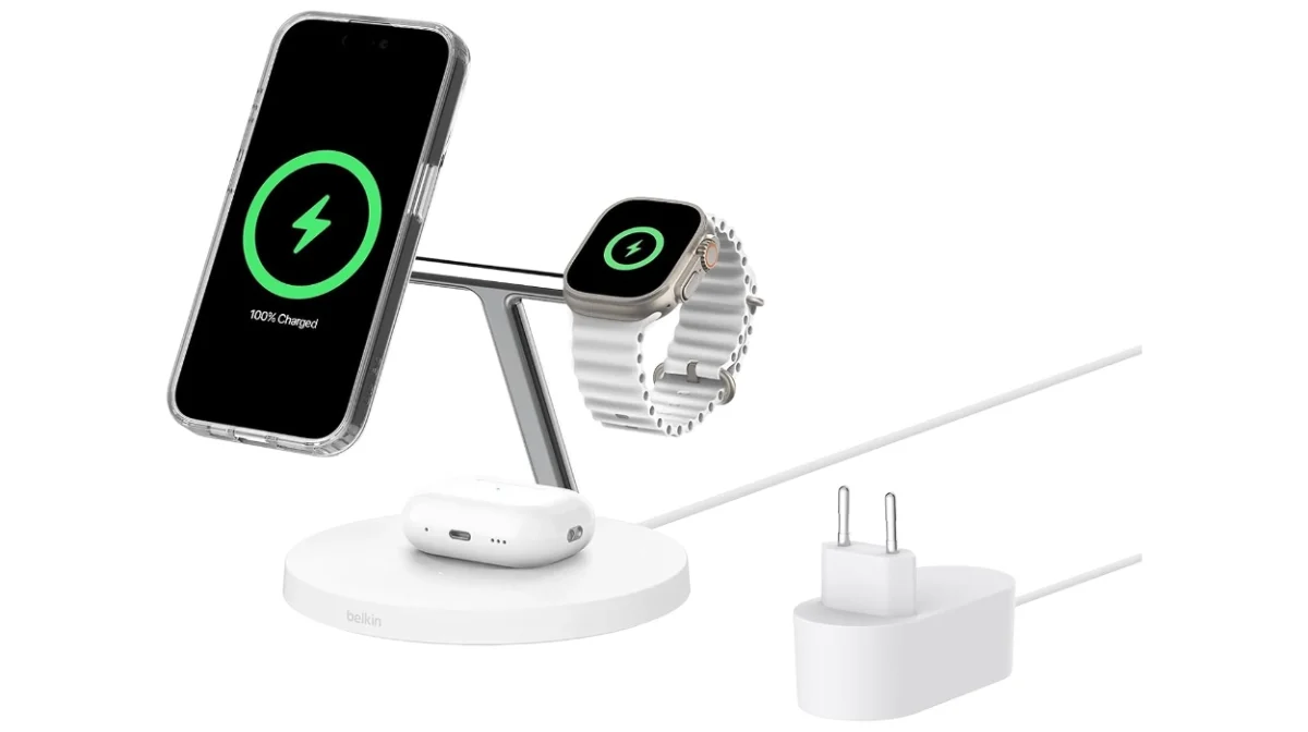 Belkin BoostCharge Qi2 3 en 1, una de las mejores bases de carga para tus dispositivos Apple por sólo 64,99€ (-50%)