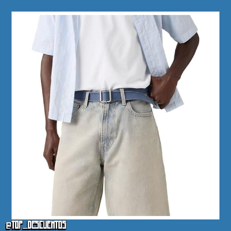 Levi's Washed Down Cotton Web Levi'S Damen - Cinturones de algodón lavado, estampado de camuflaje Phalarope, 70 Hombre (Pack de 1)