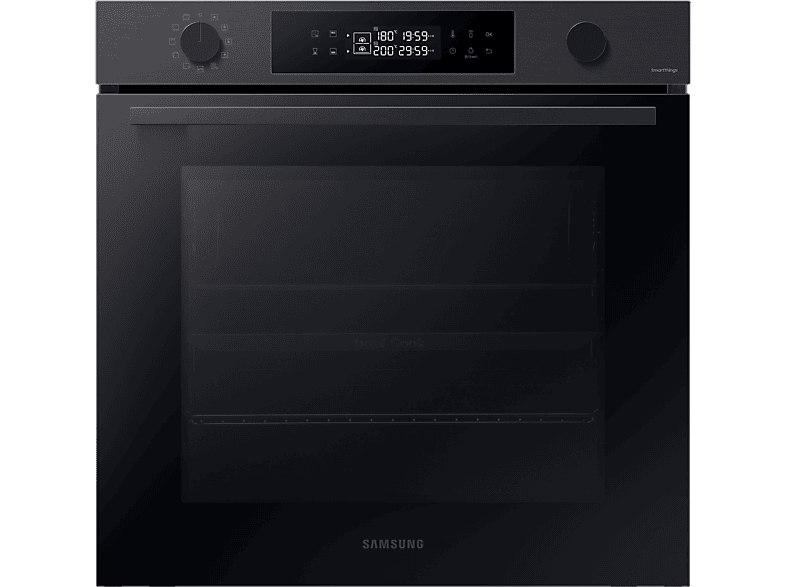 Samsung - Horno Dual Cook NV7B4430ZAB/U1, Multifunción, Pirolítico, 76l, 59.5 cm