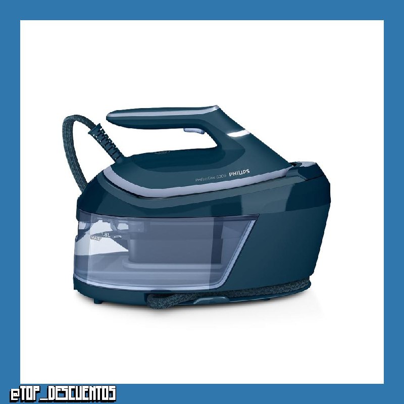 Philips PerfectCare Serie 6000 Centro de planchado, Vapor Potente, Garantía Sin Quemaduras, Diseño Compacto, Depósito de Agua Extraíble de 1.8L, Suela SteamGlide Plus (PSG6023/20)