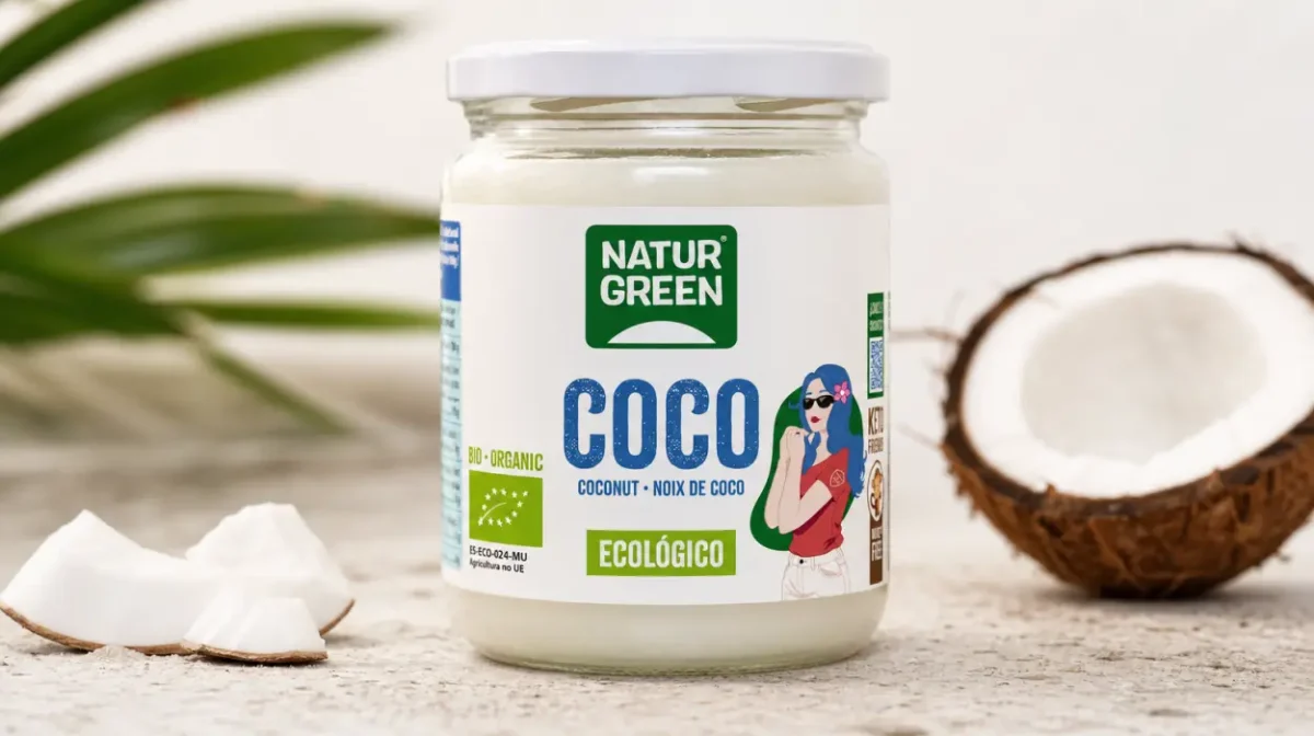 Grasa de coco ecológica NaturGreen de 430 ml para cocinar y cuidado personal por sólo 4,52€ (-35%)