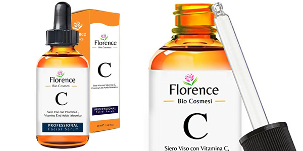 Sérum facial Florence Bio con Ácido Hialuronico Puro + Vitaminas C y E de 60 ml por sólo 11,39€ (-24%)
