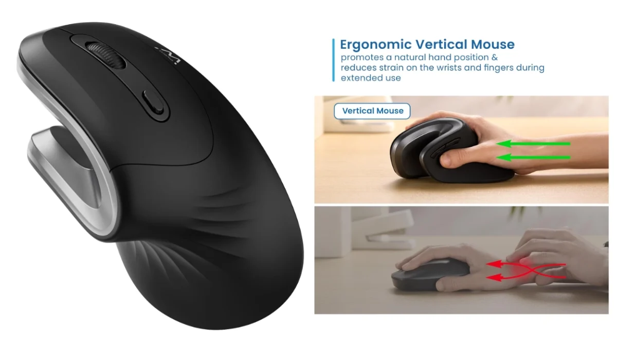 Evita lesiones con el ratón Ewent EW3154: ergonómico, 6 botones y DPI ajustable por sólo 10,95€ (37% de descuento)