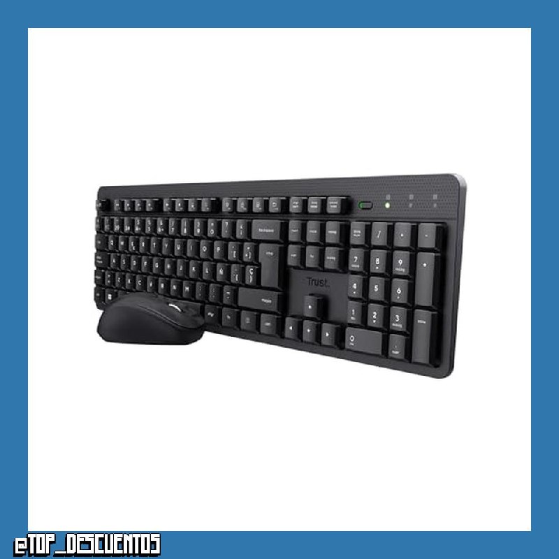 Trust Ymo II Pack Teclado y Ratón Inalámbrico QWERTY Español, Negro
