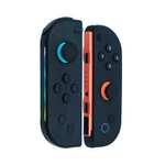 Reemplazo para Switch JoyCon, controlador inalámbrico izquierdo y derecho JC112 para Nintendo Switch/OLED/Lite, con 6 ejes, RGB, despertador