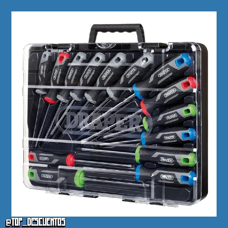 Draper Juego de 14 destornilladores de agarre suave con Draper TX-Star®