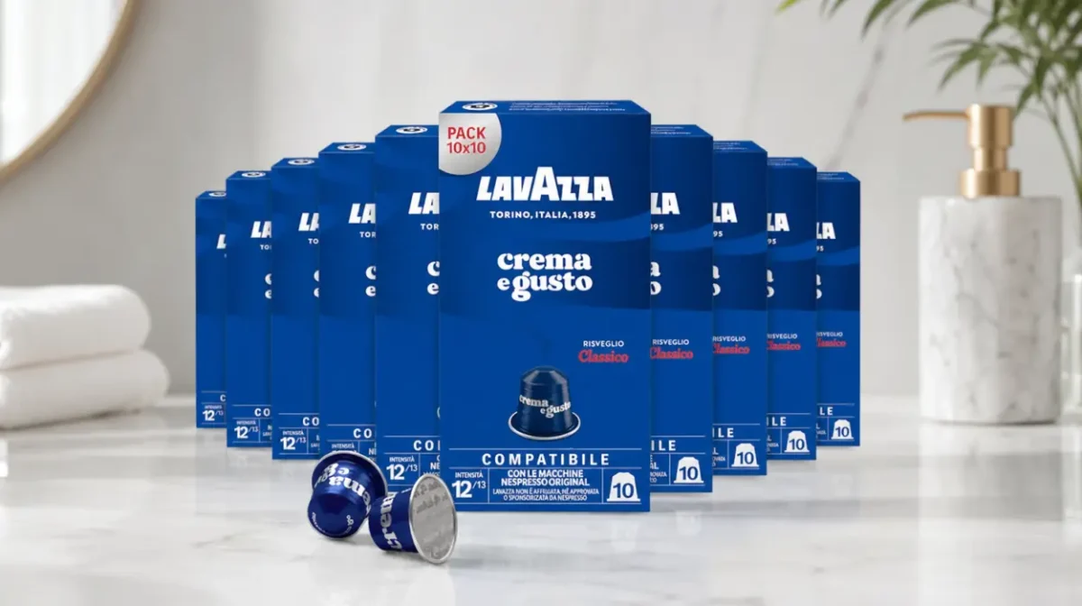 Pack x100 cápsulas Lavazza Crema e Gusto Classico compatibles con Nespresso Original por sólo 27,27€ (-32%)