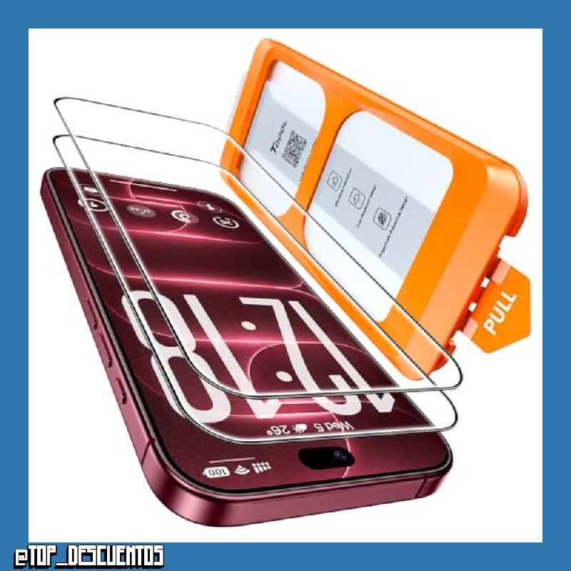 TOCOL Protector Pantalla para iPhone 18 Pro, Sin Burbujas